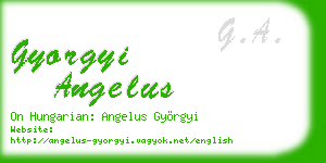 gyorgyi angelus business card